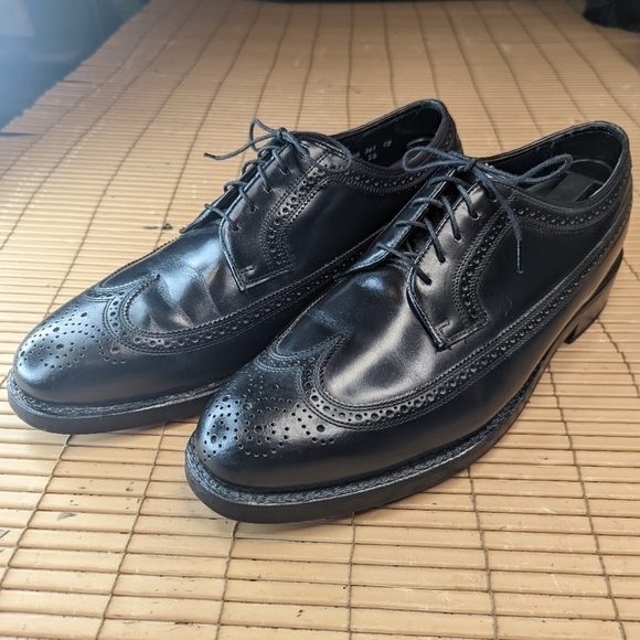 Authentic Florsheim Imperial 92654 'Jefferson' Oxford Black Leather Longwingtip. - Picture 3 of 10